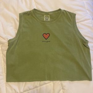 ‘Life is Good’ cropped tank